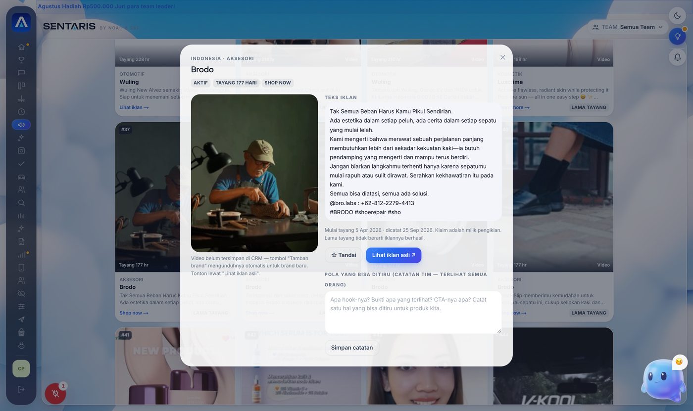 Tangkapan layar Iklan Brand Lain